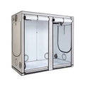 Homebox Ambient R240 grow tent front view with closed blackout zippers