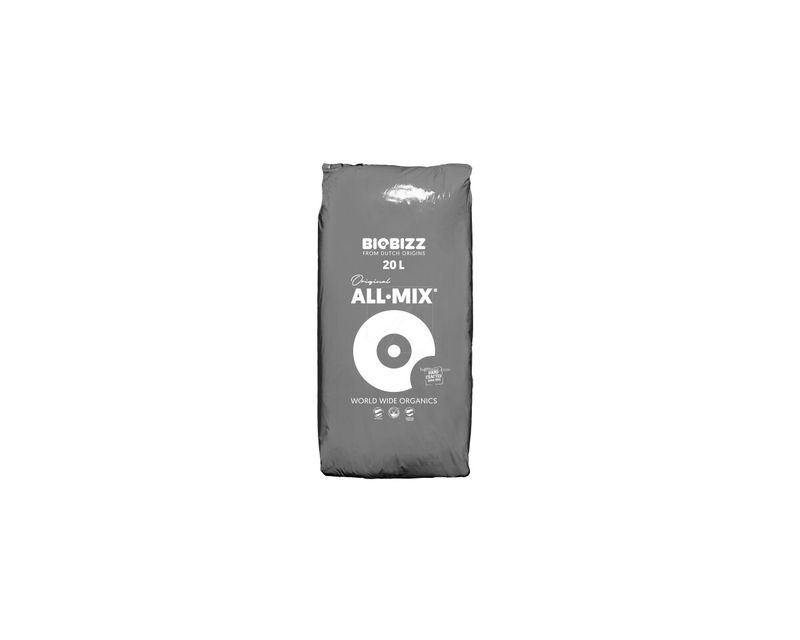 Biobizz All-Mix bag front label showing ingredients and volume