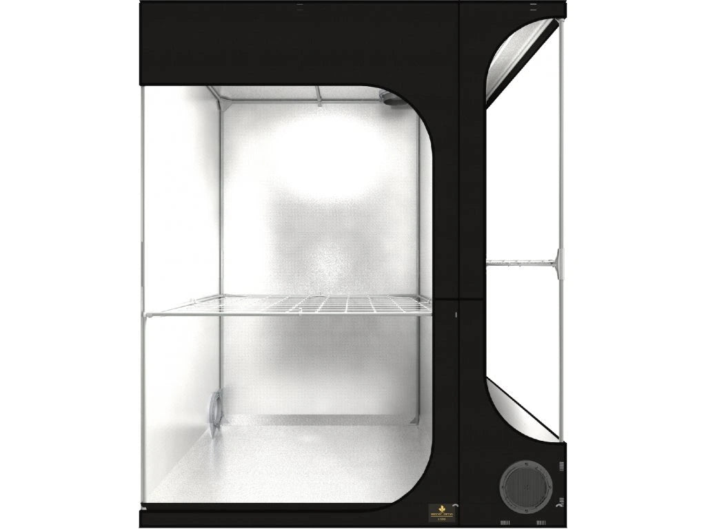 Secret Jardin Dark Room Lodge L160 4.0 dual-chamber grow tent with doors open