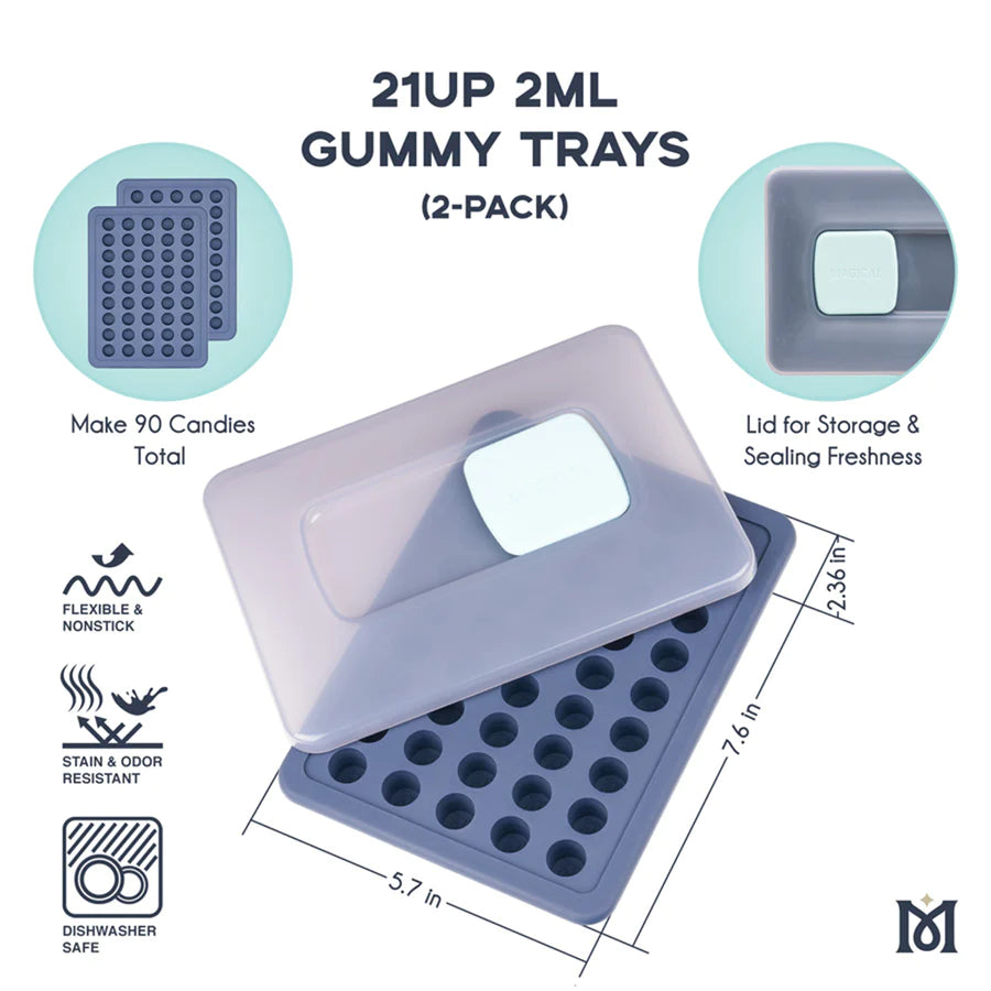 Magical Gummy Moulds 2mL flexible silicone tray detail