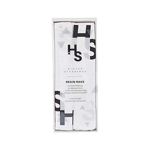 Higher Standards Resin Rags 2-pack of microfiber cleaning cloths in box