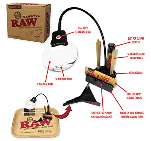RAW Perspector 2x magnifying lens detail and USB charging port