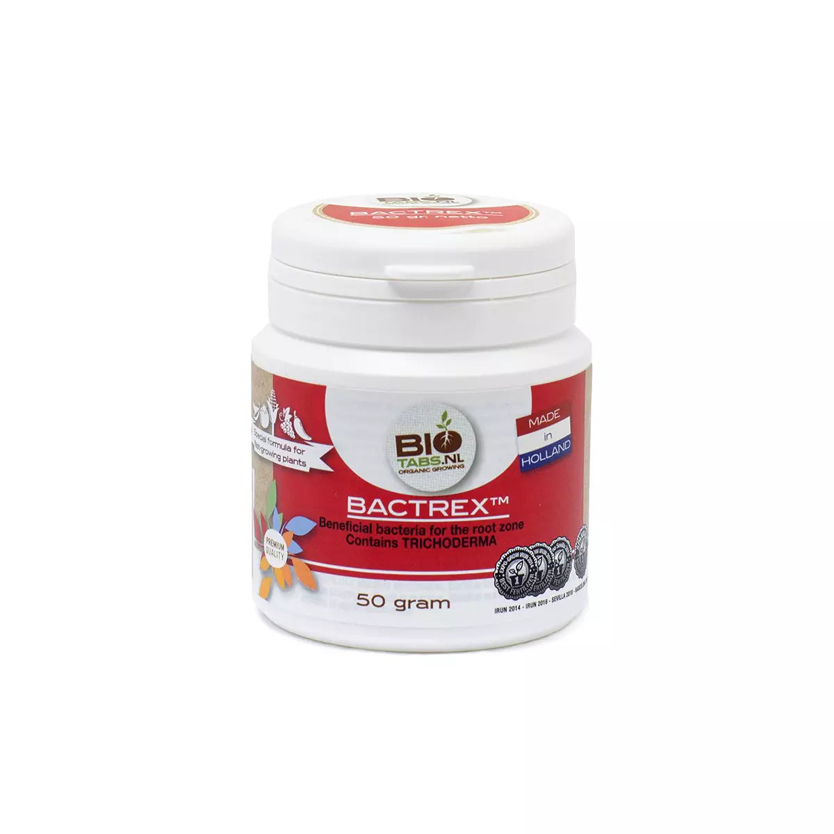 BioTabs Bactrex powder being dissolved in water for soil and coco growing