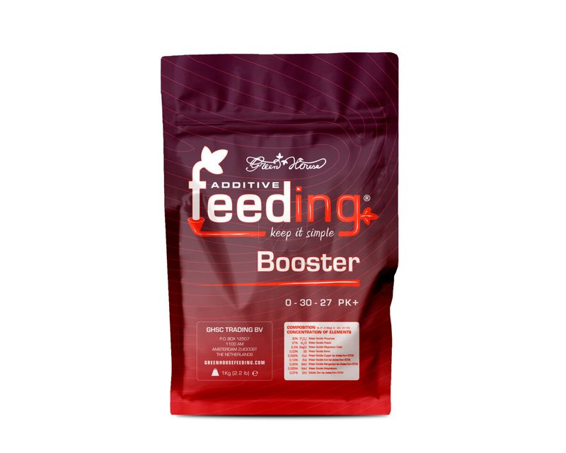 Green House Feeding Booster PK+ bloom additive packaging