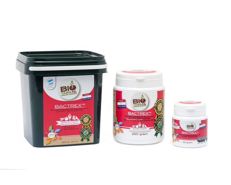 BioTabs Bactrex beneficial soil bacteria and Trichoderma powder, pack front view