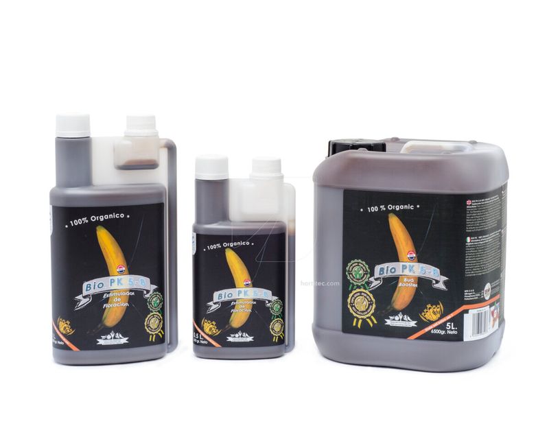 BioTabs Bio PK 5-8 organic bloom booster bottle, front view