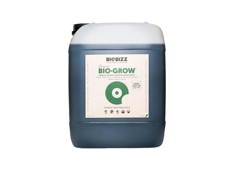 Biobizz Bio-Grow 10L canister of organic sugar beet growth fertilizer for large grows