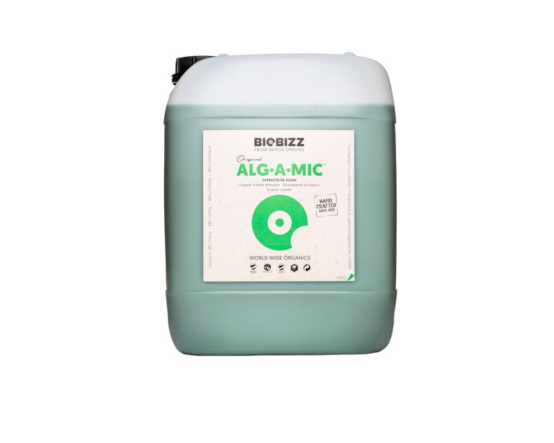 Biobizz Alg-A-Mic 10L canister of cold-pressed organic seaweed concentrate for stressed plants