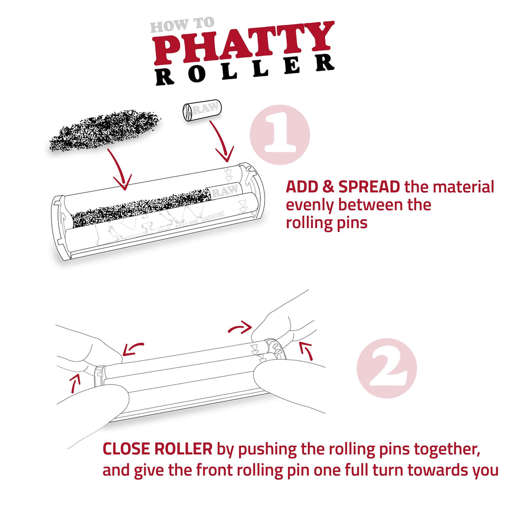 RAW Phatty Roller 125mm open showing the rolling mechanism