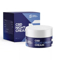 CBD + Sport Night Cream jar with packaging, front view