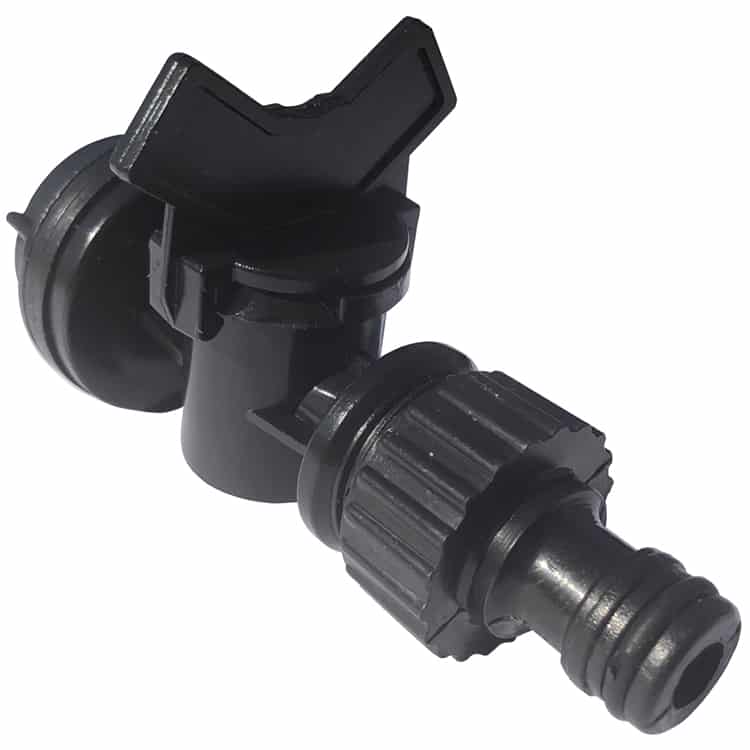 FlexiTank Water Tap inline valve shown in close-up detail