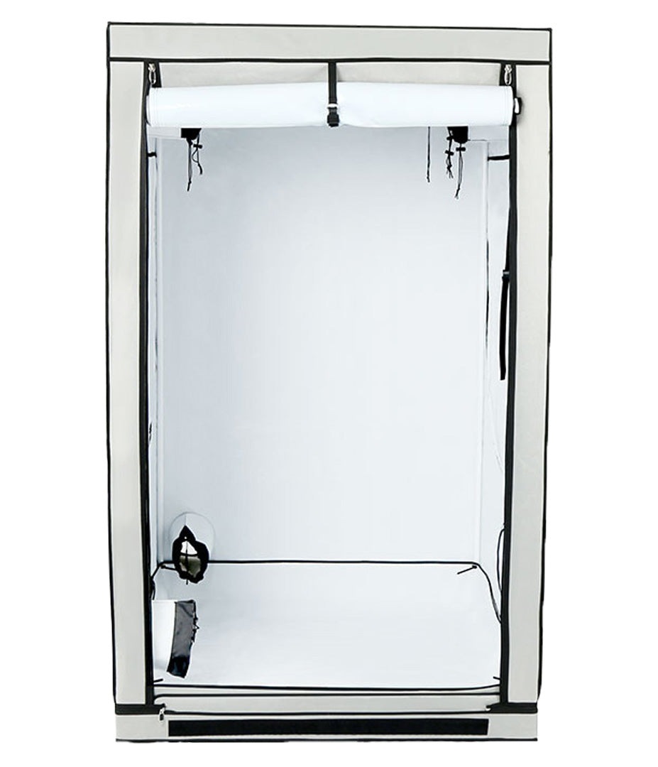 Homebox Ambient Q120 grow tent with the front door open