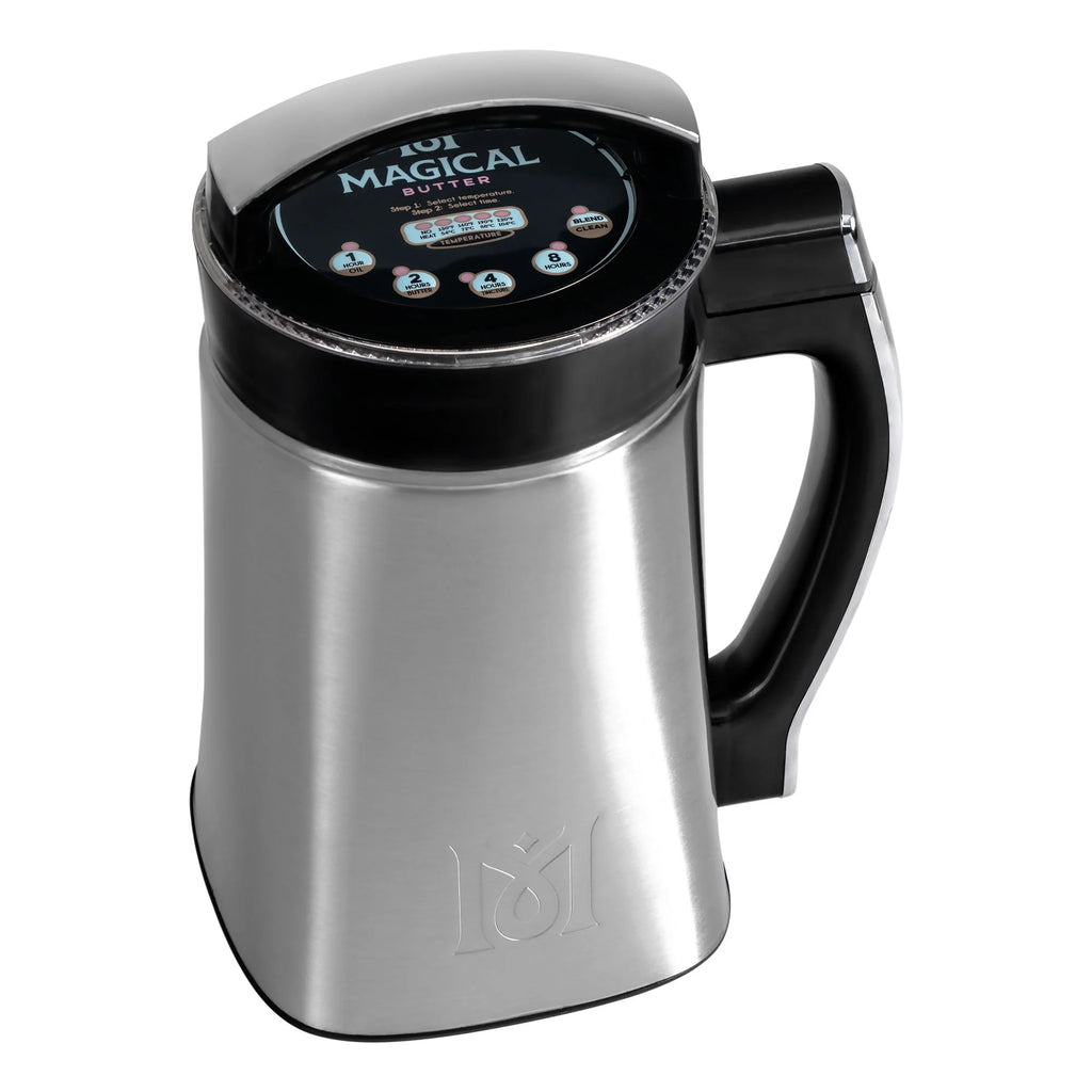 MagicalButter MB2e stainless steel pitcher with control buttons
