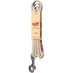 RAW Dog Hamp Leash in natural hemp with RAW branding and metal clip