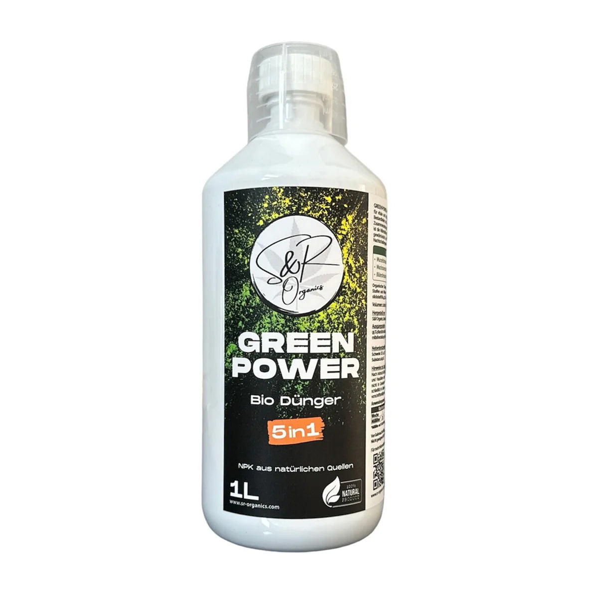 Green Power 5in1 organic vegan all-in-one fertilizer packaging front view