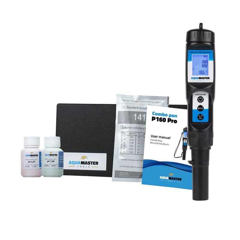 Aqua Master Tools Combo Pen P160 Pro pH EC PPM TDS Temp