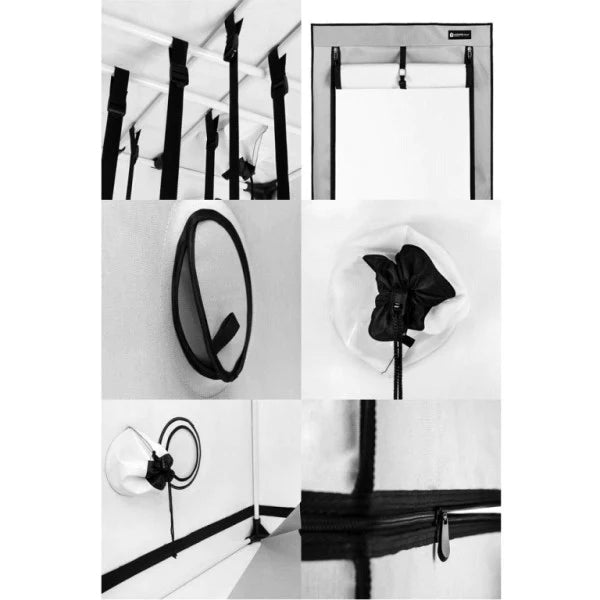 Homebox Ambient Q60+ 16 mm metal frame rods and plastic connectors