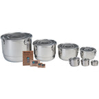 CVault storage containers in several sizes stacked together