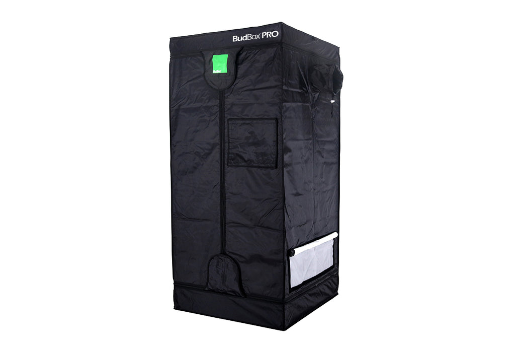 BudBox PRO INTERMEDIATE 75x75x160 grow tent open, showing the white lining