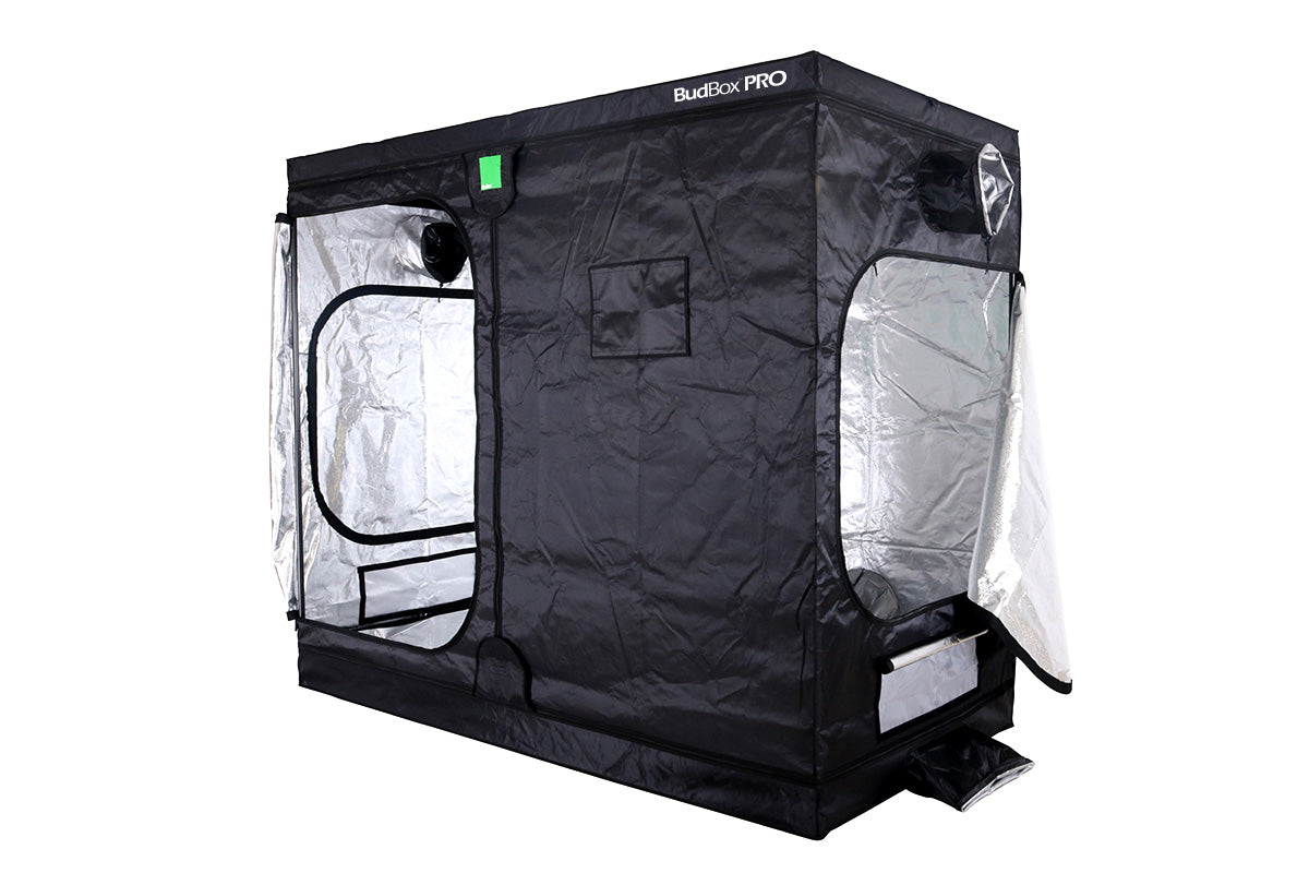Front main doors and front access door of the BudBox PRO XXL grow tent