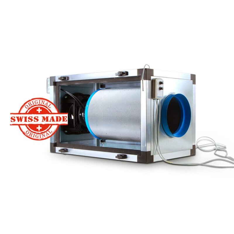 CarbonActive EC Inline FilterUnit 1200m³/h 200mm