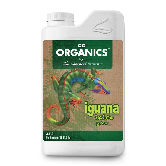 OG Organics Iguana Juice Grow organic vegetative nutrient bottle front view