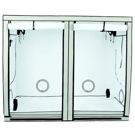 Homebox Ambient R240 grow tent open front revealing PAR+ reflective lining