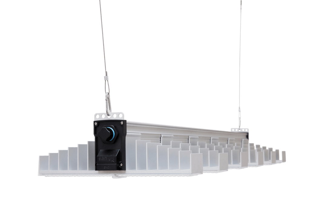 Sanlight EVO 6-120 1.5 professional LED grow light, front view of the six-module fixture