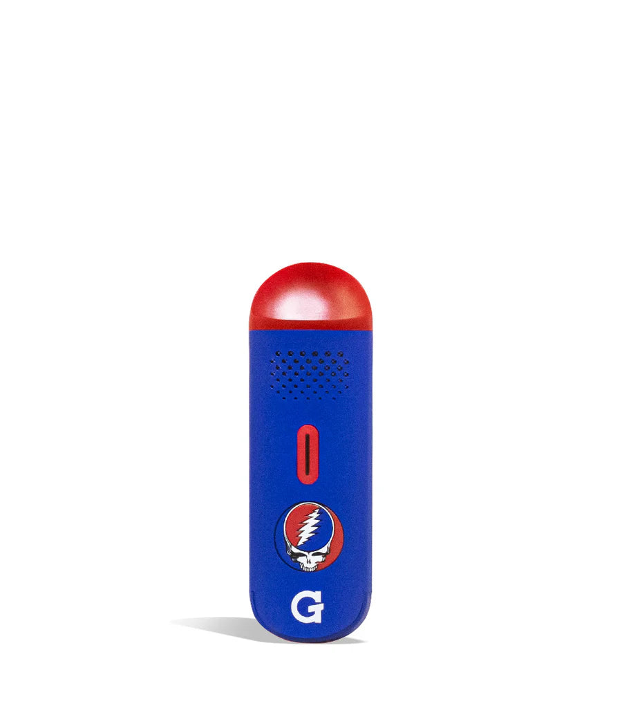G Pen Dash Grateful Dead Edition dry herb vaporizer, front view of the pocket-sized device