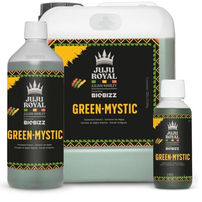 Biobizz Juju Royal Green Mystic organic nutrient bottle, front label view