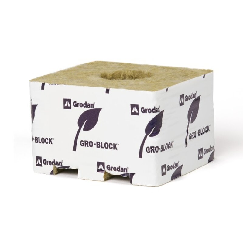 Grodan Improved Gro-Block 100x100x65mm, Furo Grande (embalagem de 216)