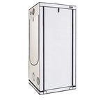 Homebox Ambient Q100+ grow tent showing the reflective PAR+ interior lining