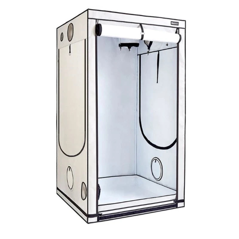 Homebox Ambient Q120+ grow tent with the front door open