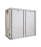 Homebox Ambient R240+ grow tent with front panel open showing PAR+ lining