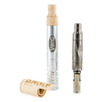 DynaVap VonG manual vaporizer with wood sleeve and titanium tip, full view