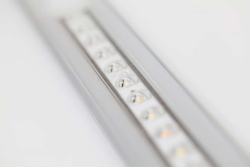 Sanlight FLEX II 10 LED grow light installed over young plants