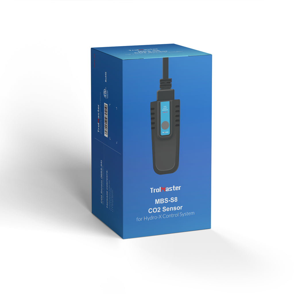 TrolMaster MBS-S8 CO2 sensor with RJ12 cable and T-splitter included