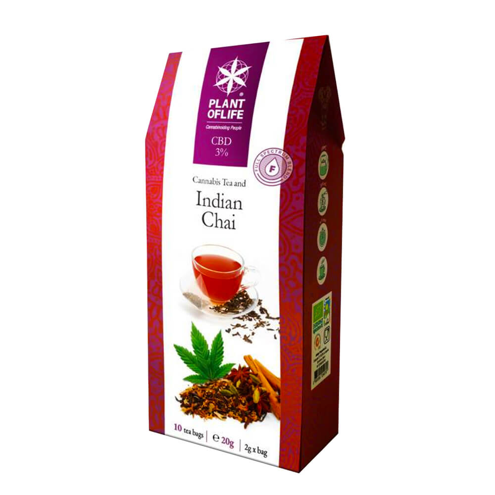 Plant of Life CBD and CBG tea range, assorted hemp infusion boxes