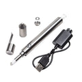 Linx Ares honey straw wax vaporizer pen in stainless steel, front view