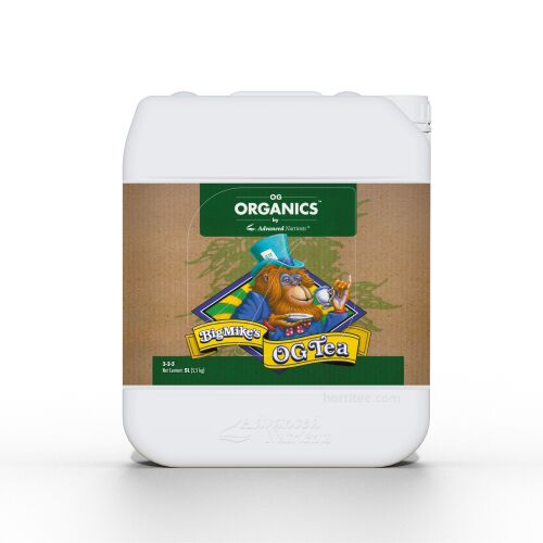 OG Organics BigMike's Tea label detail with organic nutrient composition