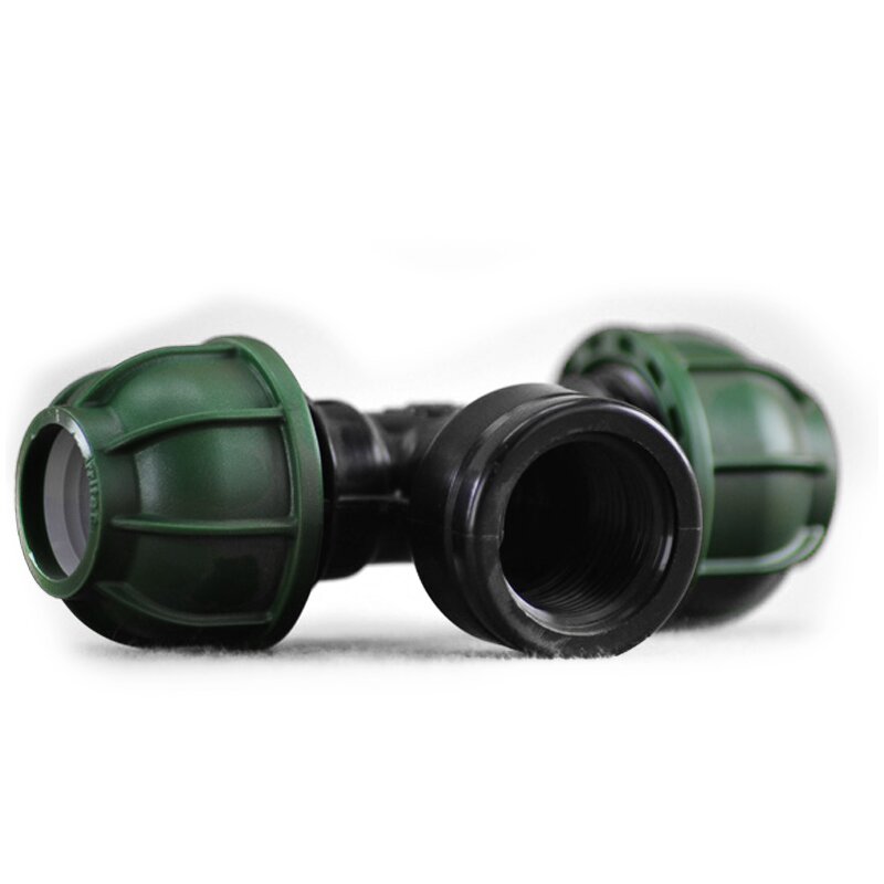 Peça em T de PE 25mm-3/4" Rosca Fêmea-25mm, Tipo Roscado