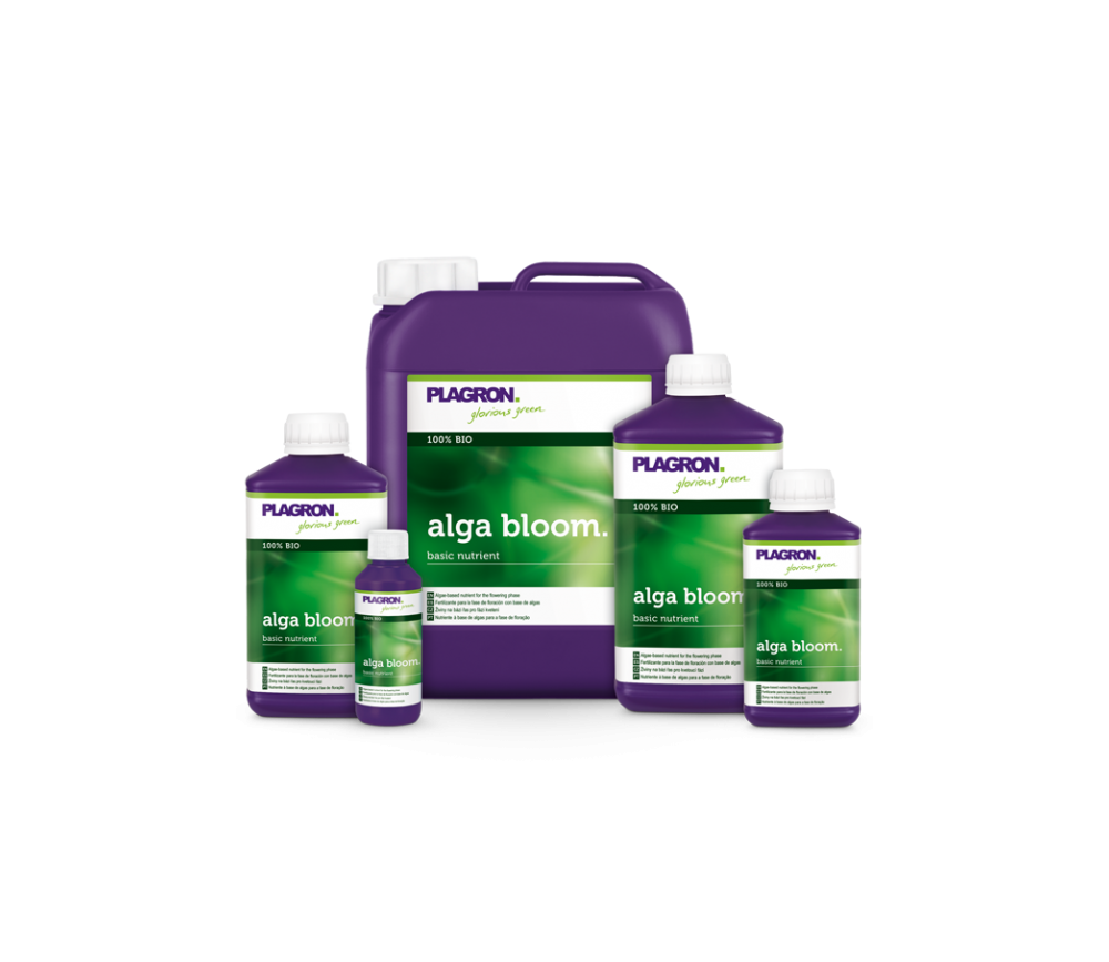 Plagron Alga Bloom organic flowering fertilizer bottle, front label view