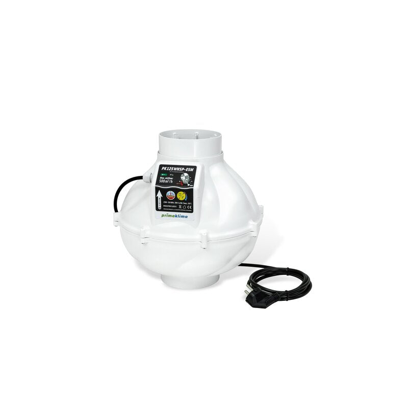 Prima Klima EC Whisperblower 125mm – 450m³/h, 0-100% Dimmable ESM
