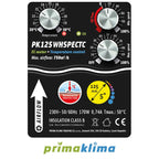 Prima Klima EC Whisperblower Temp. Controlled fan housing detail with temperature control unit