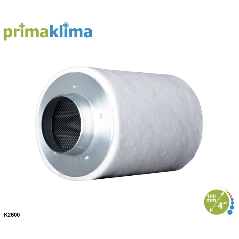Prima Klima ECO Edition carbon filter 250m³/h with 100mm flange and prefilter sleeve