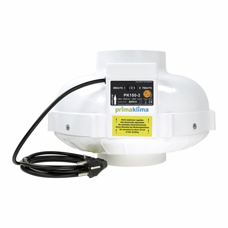 Prima Klima II Speed Radial Ventilator 150 – 380-760m³/h