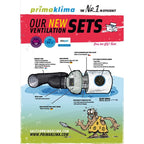 Prima Klima PK125-TC Speed temperature-controlled inline fan close-up with connector cuff