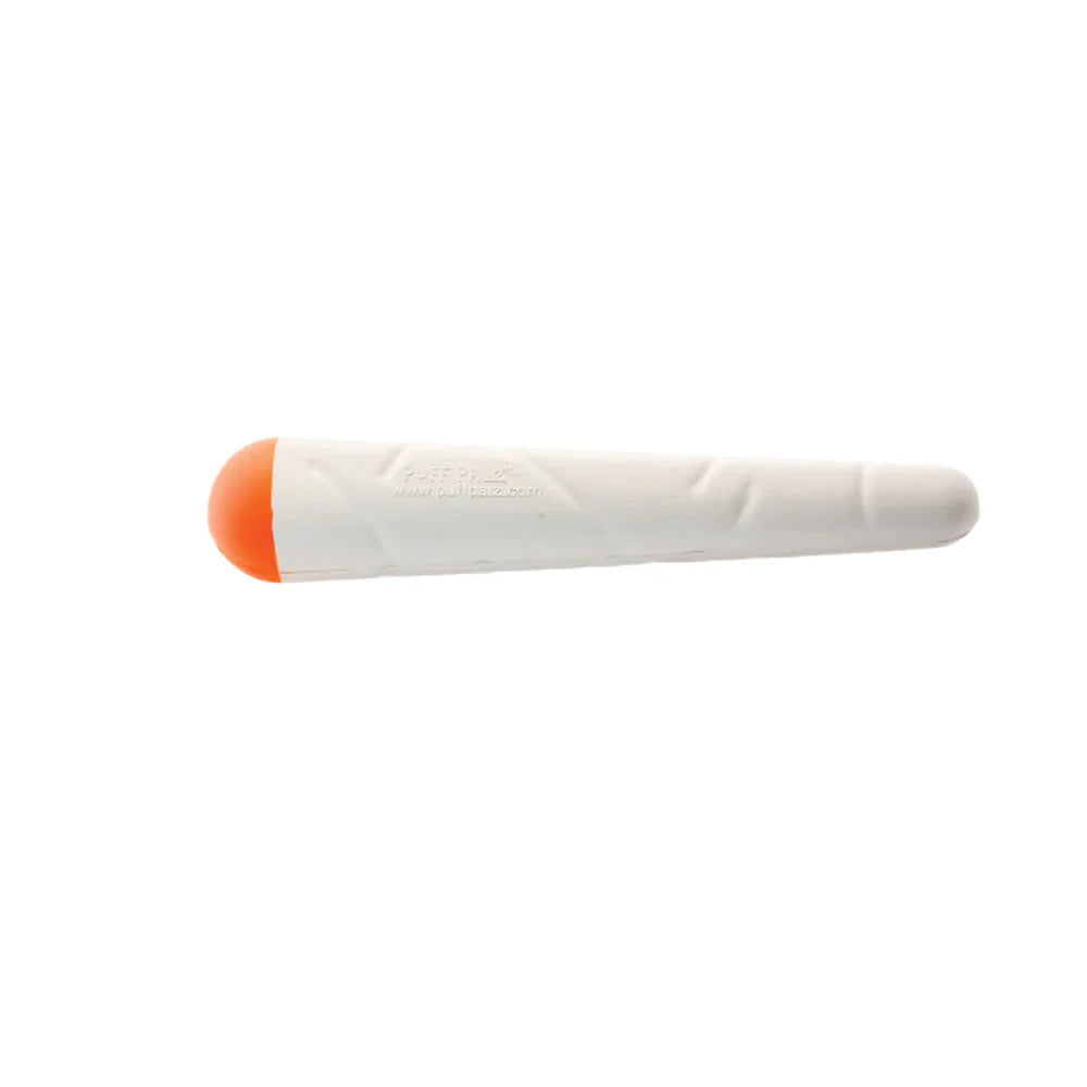 Puff Palz Doggy Doob dog toy held in a dog's mouth during play