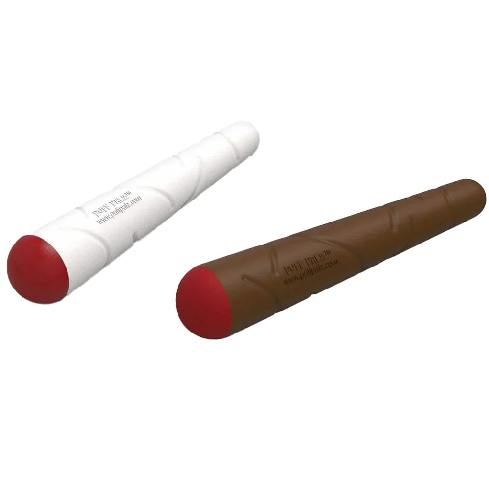 Puff Palz Doggy Doob joint-shaped rubber dog chew toy, front view