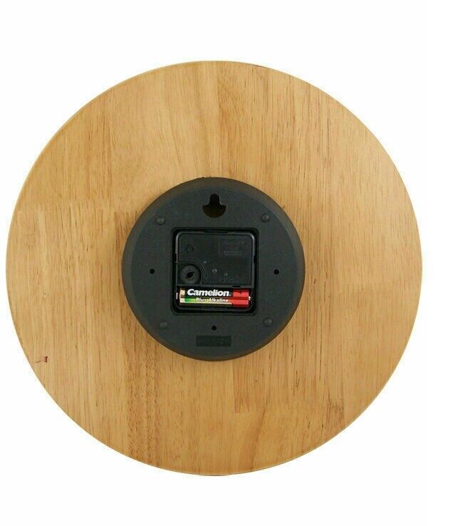 RAW Wooden Wall Clock dial detail with RAW logo